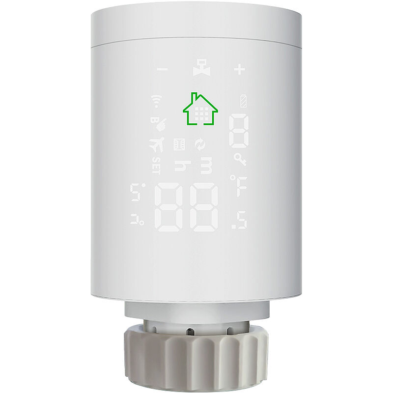 

Valvula termostatica inteligente programable semanal Controlador de temperatura del radiador WiFi APP Control remoto Pantalla tactil retroiluminada