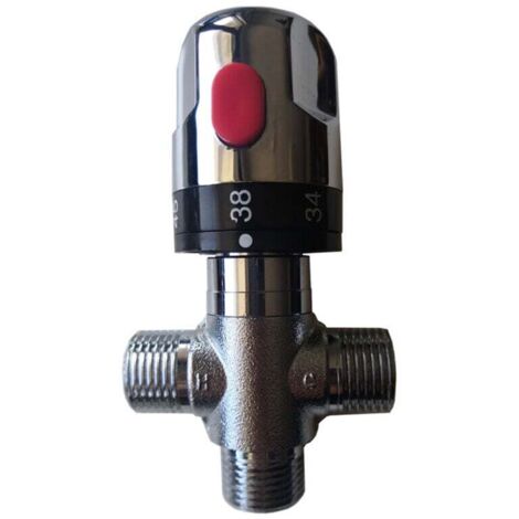 Válvula termostática para calentador de agua solar, válvula termostática DN15, 1 unidad, cromado