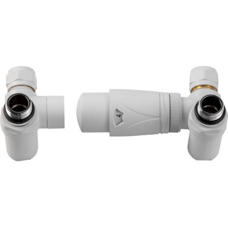 Valx Té thermostatique axial droit blanc (tête vers la gauche)