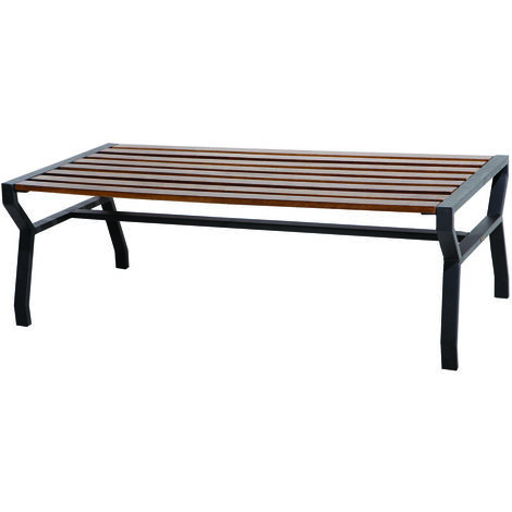VALY TISCH AUS STAHL MIT HOLZLATTEN 122X60XH42 cm