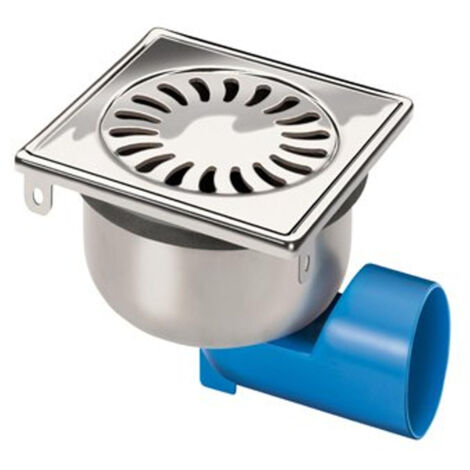 Van den berg rvs siphon de sol raccordement horizontal ou vertical et rotatif à 360° 15x15cm réglable en hauteur