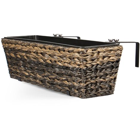 Vaso Fiori Fioriera Muro in Plastica Rettangolare cm 60x30x28 h ICS Daphne