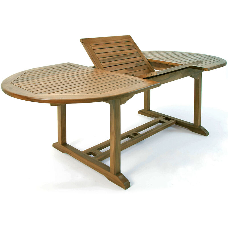 Deuba - Wooden Garden Dining Table Vanamo FSC®-Certified Eucalyptus Wood Outdoor Patio Conservatory Oval Furniture 6 Seater