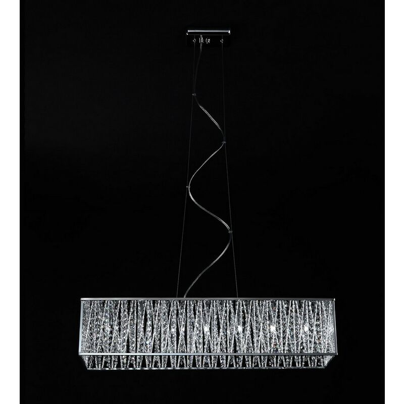 Italux Lighting - Italux Vanessa - Moderne hängende Pendelleuchte Chrome 7 Light mit eloxiertem Aluminium, Silberschirm, G9