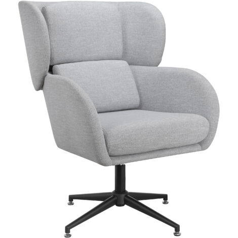 VanessaChaise pivotante en velours Gris