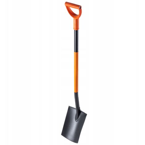 Vanga dritta KADAX da 125 cm in metallo ergonomico da giardino temprato