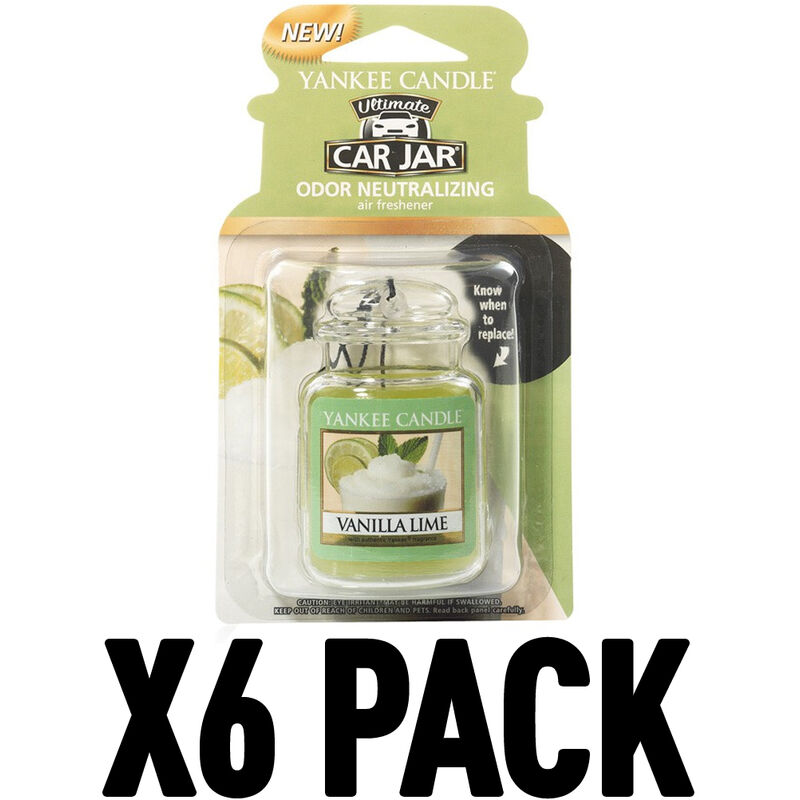 Vanilla Lime (Pack Of 6) Yankee Candle Ultimate Car Jar Air Freshener