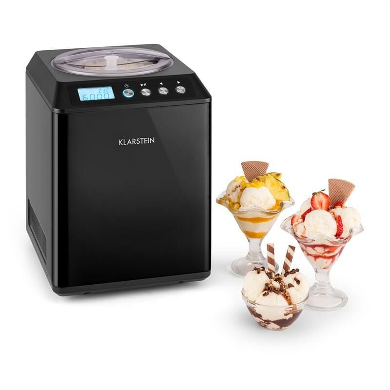 Klarstein - Turbine à glace - Machine à glace - Minuterie - Sorbetière - pour fabrication maison de crèmes & yaourts glacés - Compresseur 2,5l - 250W