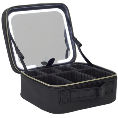 Vanity avec Miroir LED "Modulable" 26cm Noir