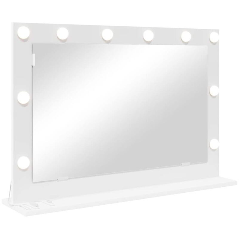 Vidaxl - Vanity Mirror White 80 X 15 X 18 Cm Engineered Wood And Glass