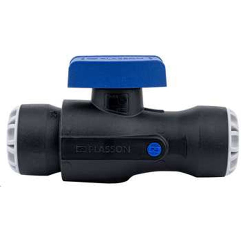 Plasson - Vanne 1/4 tour encliquetable tekplass pe Ø25 sans prise de purge