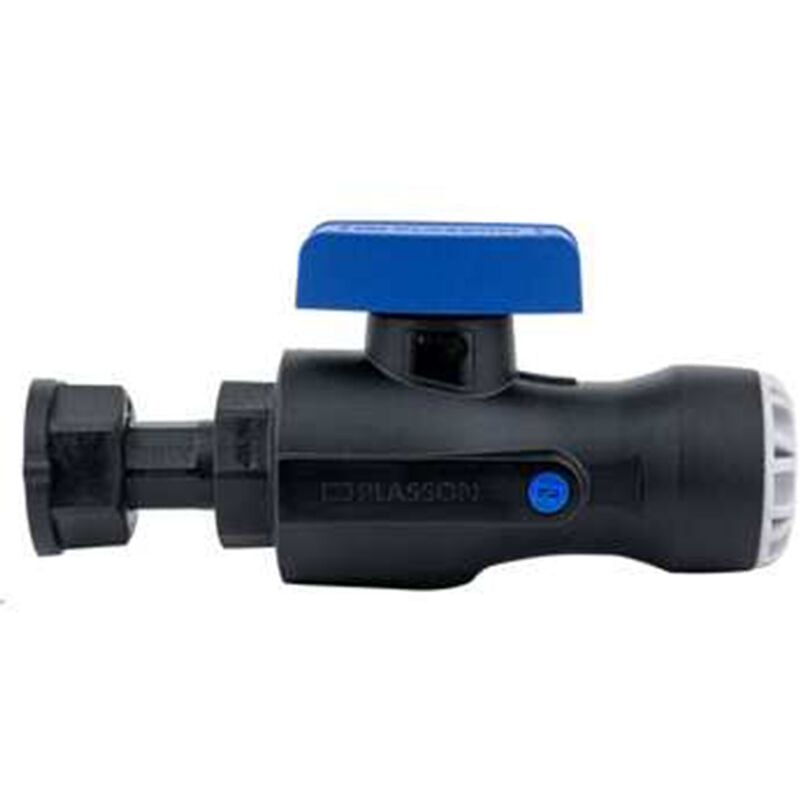 Vanne 1/4 tour encliquetable tekplass pe Ø32 - Femelle écrou-prisonnier 1'' (26/34) sans prise de purge (joint fourni)