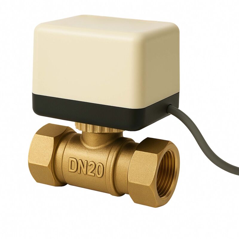 Vanne 2 voies motorisée Motovanne Électrovanne de zone deux à bille chauffage DN20 26.9mm (3/4')