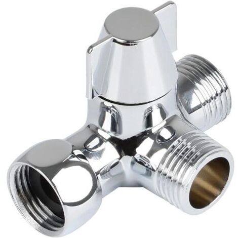 Vanne 3 voies en laiton massif, inverseur pour douche, adaptable aux douchettes et bras de douche