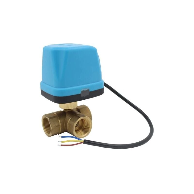 SNQ - vanne 3 voies motorisée 220v electrovanne motorisée 220v vanne a bille 3/4 pouce (DN20 3/4 pouce)