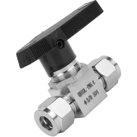 Vanne à Aiguille Haute Pression en Acier Inoxydable 304 pour Contrôle de Débit Eau Gaz Liquide SS‑44S6Ф3/8