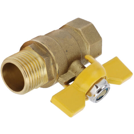 Vanne à bille à filetage mâle G1/2, épaissie, pour gaz combustible, accessoire de plomberie pneumatique