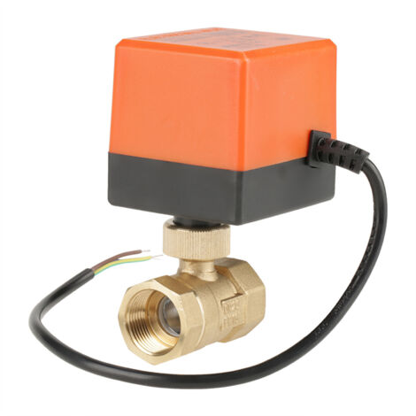 Vanne à bille électrique en laiton DN20 3/4" 220V AC pour système de climatisation