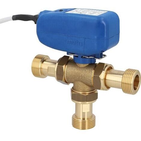 Vanne à bille électrique MUT TMO 3 voies, commande SPST 230 V, DN 20(3/4") AG