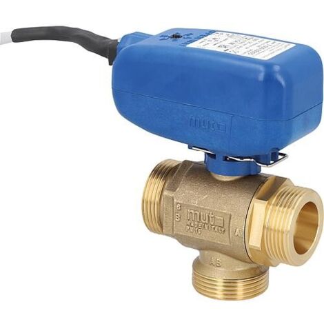 Vanne à bille électrique MUT TMO XL 3 voies, commande SPST, 230 V, DN 40(1 1/2") FE