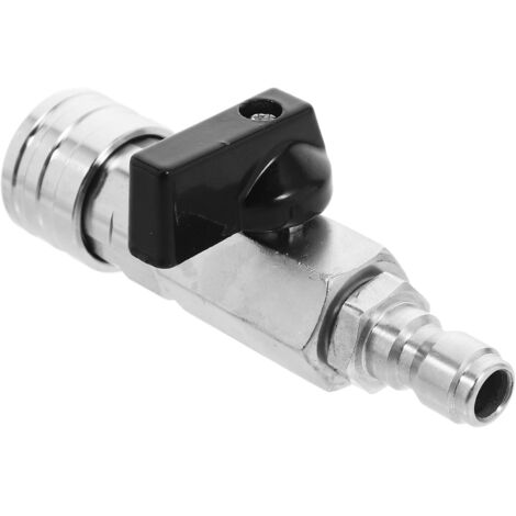 Vanne à Bille en Acier Inoxydable 1/4 Raccord Rapide pour Nettoyeur Haute Pression Contrôle du Débit d'Eau Accessoire pour Lavage Voiture et Nettoyage Extérieur