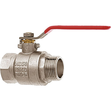 Vanne à bille GEKA plus type 3 MS IG 1/2 pouce taille nominale 15mm AG 1/2 pouce (Par 10)