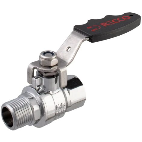 Vanne à bille IDMAR 1" pour eau, bille anticalcaire RECCO GW/GZ, chrome poli