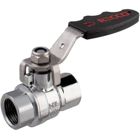 Vanne à bille IDMAR 1 ½" pour eau RECCO GW/GW (DN40), bille anticalcaire, chrome non poli