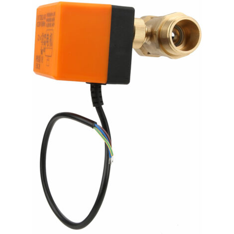 Vanne à bille motorisée 220V, raccord G1", commande 2 points, filetage mâle/femelle, 3 fils