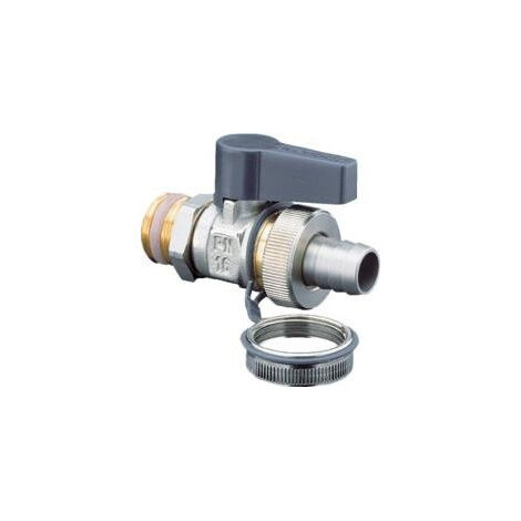 Vanne à bille OV Optiflex MS plaqué nickel. PN 16 DN 15. 1/2pouce Ext