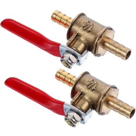 Vanne À Billes Cuivre 2 Pièces Poignée Rouge 180° Robinet D'Arrêt Tuyau Arrosage Raccords Pex Systèmes D'Irrigation Et Gaz