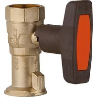 Vanne a boisseau a bride solaire T, 1" femx DN25 bride avec clapet antithermosiphon, max 120°C