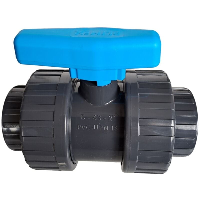 Piscineo - Vanne à boisseau démontable Pvc pression à coller diam. 63