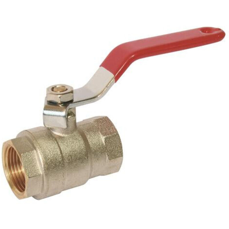 Blanc Habitat - vanne a sphere double femelle PN30 - manette plate