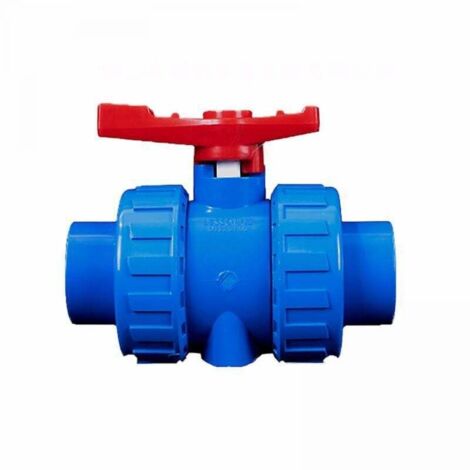 Vanne à boisseau sphérique 2 voies en PVC à souder au solvant (colle) et BSP (fileté) pour raccord de tuyau d'alimentation en eau, dn32 (40 mm)