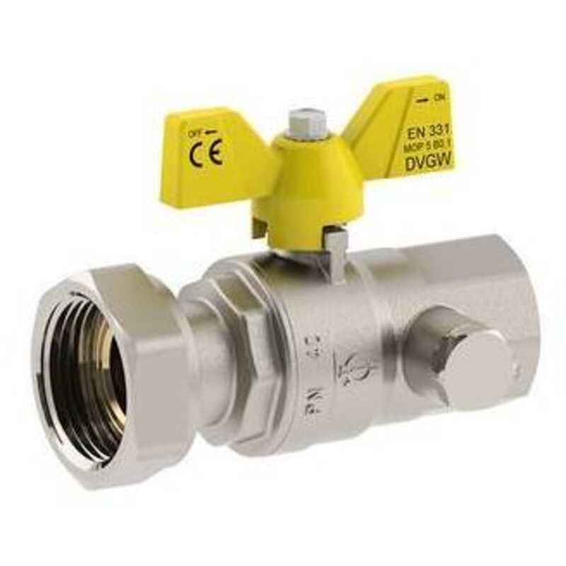 FIV - Vanne à boisseau sphérique à gaz att. écrou rotatif femelle