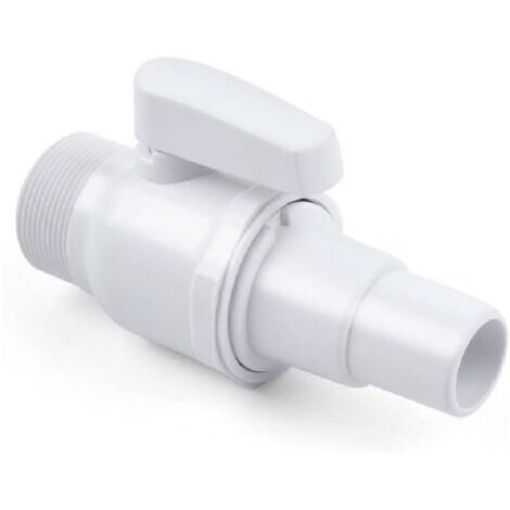 Vanne à boisseau sphérique Econoline à deux voies de remplacement, compatible avec le filtre de piscine Hayward SP0729, 1,5" MIP x 1,5" - 1,25" en plastique ABS, 1 paquet