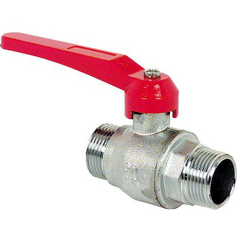 Vanne a boisseau spherique en laiton PN 20, passage integral R 3/4"filet mâle x filet mâle