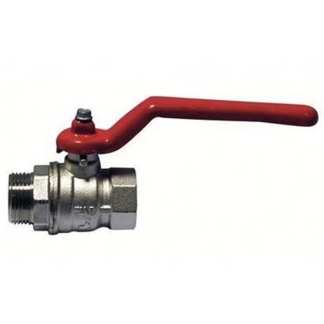 Vanne à boisseau sphérique mf avec levier rouge