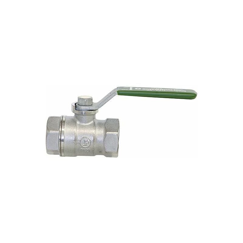 Vanne à boisseau sphérique PN16 R250W filet fem/fem 3/4' laiton chromé levier acier - pour eau sanitaire