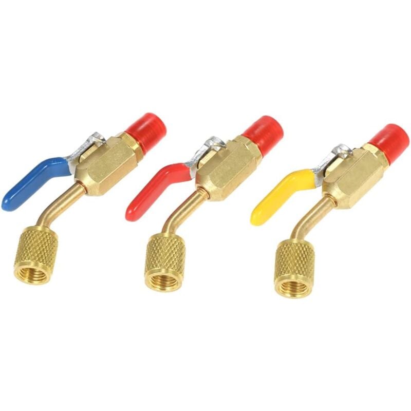 Rosvola - Vanne à boisseau sphérique pour climatisation 1/4' sae, R410A R134A ac hvac 3 pièces