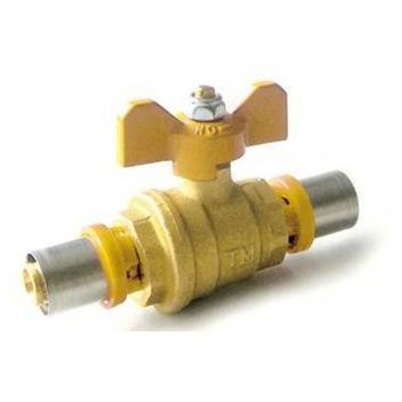 Tiemme - Vanne à boisseau sphérique pour gaz multicouche avec levier d'accélérateur