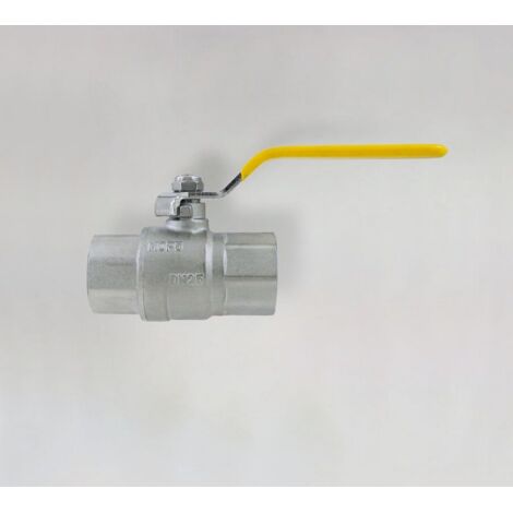 Vanne à boule à gaz 1" i/i DVGW Poignée en acier avec revêtement jaune