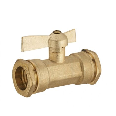 Vanne à compression laiton D.25 pour tube polyéthylène – Raccord plomberie – Installation facile circuit eau potable – Excellente préhension – Quick Plomberie