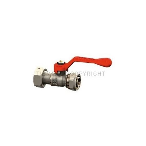 Vanne à compression Multicouche ø26 tournant F3/4"rouge