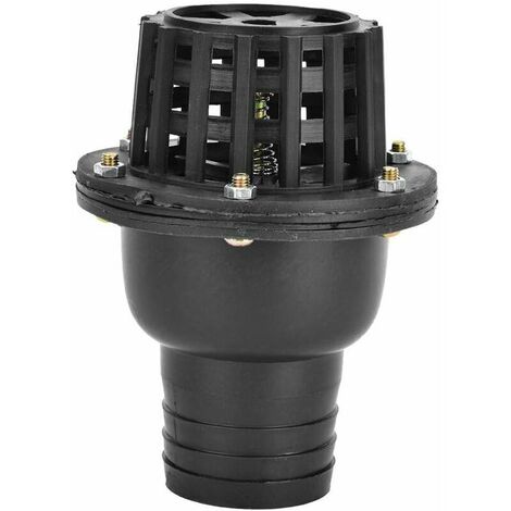 Vanne à eau - Clapet de pied de pompe à eau Clapet anti-retour plat basse pression en PVC noir pour machine fluide (diamètre extérieur 50mm longueur 135mm)——