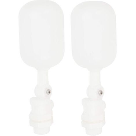 Vanne à flotteur à filetage extérieur G3/8 en deux parties avec bras réglable, vanne à flotteur en plastique à fermeture automatique, adaptée à l'installation dans un réservoir d'eau.