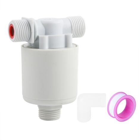 Vanne à flotteur automatique pour contrôle du niveau d'eau, entrée filetée mâle G1/2", plastique