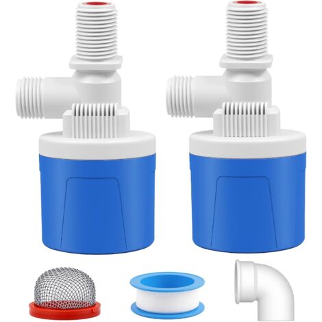 Vanne à flotteur d'entrée supérieure de 3/4 de pouce, vanne à flotteur de réservoir en 2 pièces pour le contrôle du niveau d'eau.