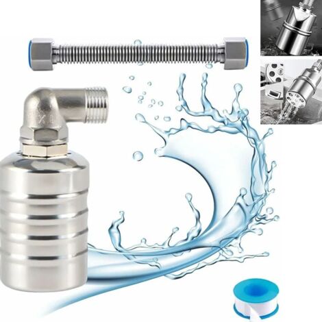 Vanne à flotteur entièrement automatique en acier inoxydable 304, contrôleur automatique du niveau d'eau du réservoir d'eau, vanne à flotteur avec filtre, mini vanne à flotteur en acier inoxydable